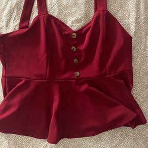 Burgundy spaghetti strap SHEIN curve 2xl, never worn.